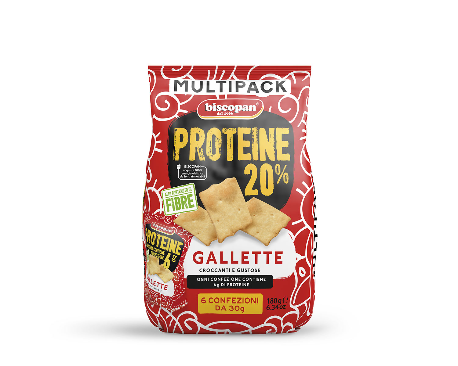 Gallette Proteiche Multipack 180g (6x30g)